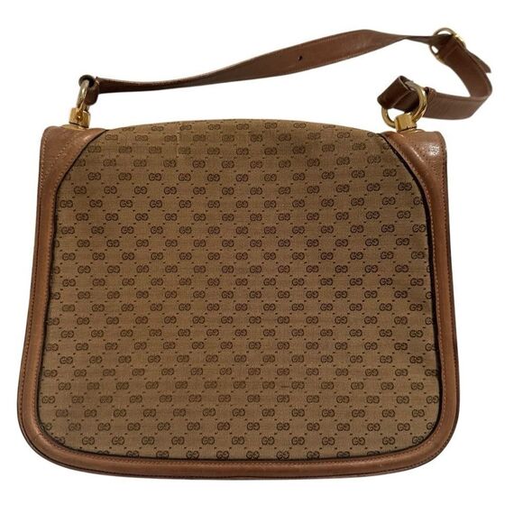 Gucci Brown and Gold Blondie Shoulder Bag with Signature Monogram - Picture 6 of 11